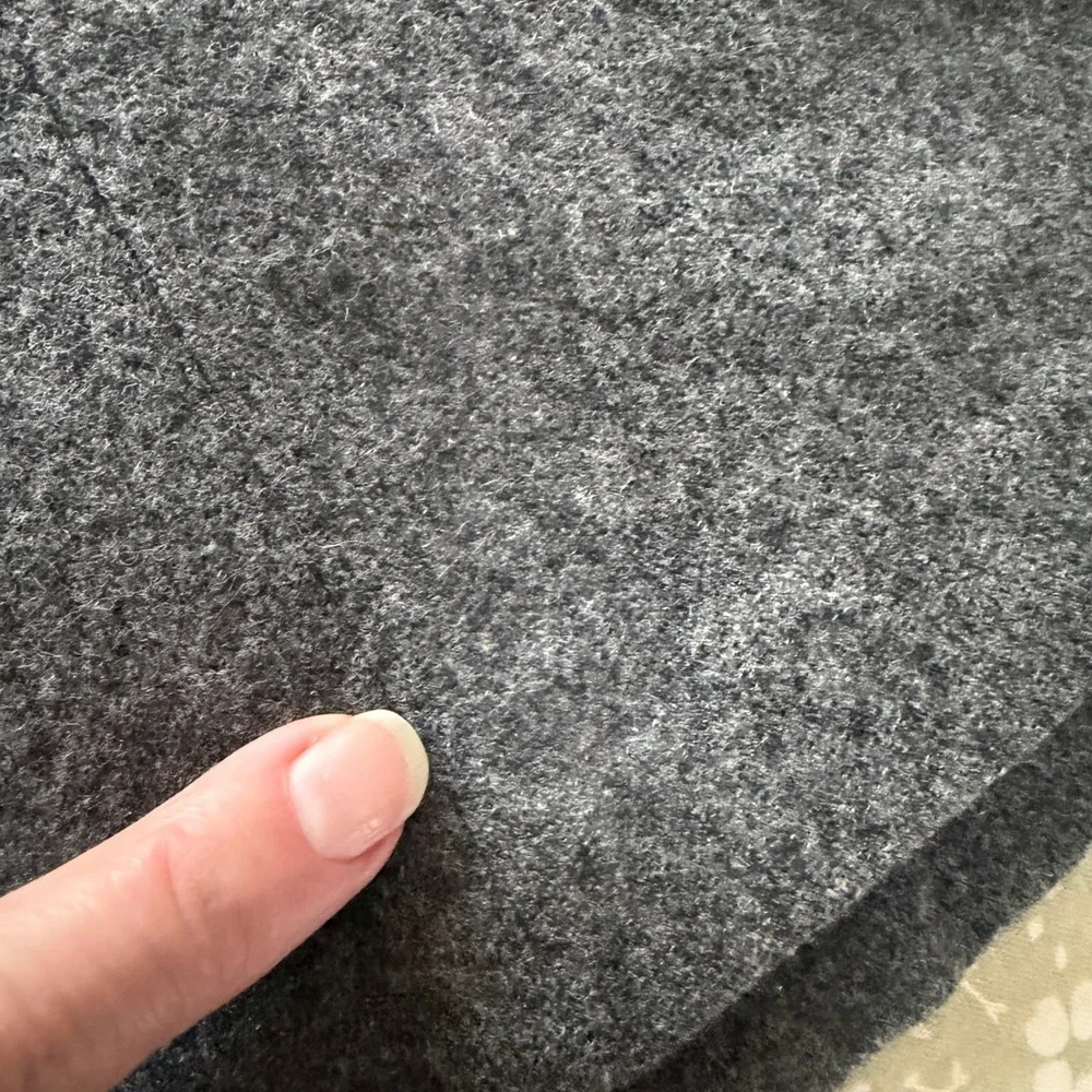VTG 50s 60s Handmade Gray Wool Full A-Line Skirt, Size S